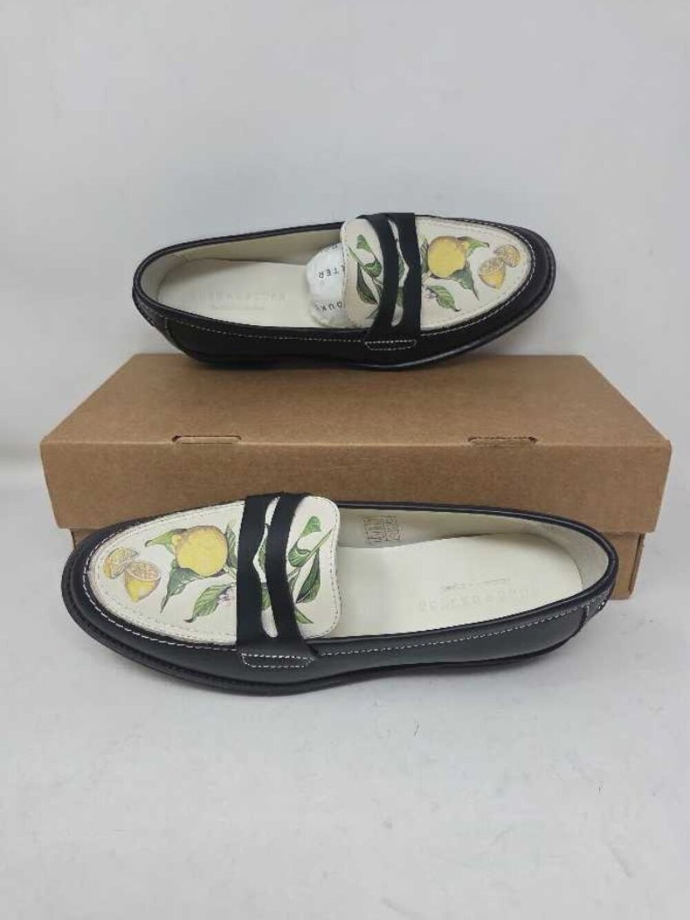 NWOB UK 6 (US 8-8.5 / EU 39) Duke + Dexter Wilde lemon penny loafers #5